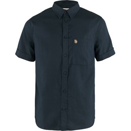 Fjällräven Ãvik Travel Shirt SS Herre M Blå Skjorter